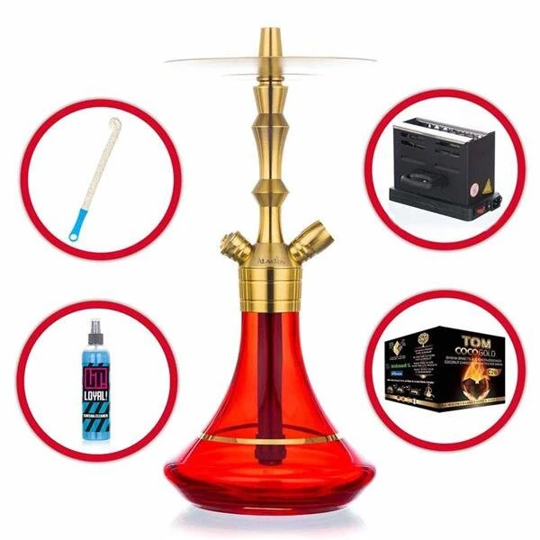 Shisha Komplettset Mit Aladin Shisha MVP 360 - Limited Edition - Ruby Red 1 Shisha Komplettset Mit Aladin Shisha MVP 360 - Limited Edition - Ruby Red