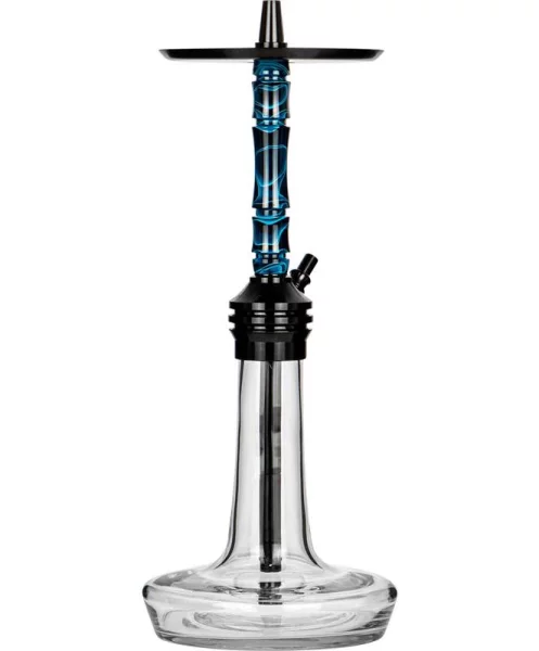Moze Shisha Varity Lounge Black - Clear - Wavy Blue 1 Moze Shisha Varity Lounge Black - Clear - Wavy Blue