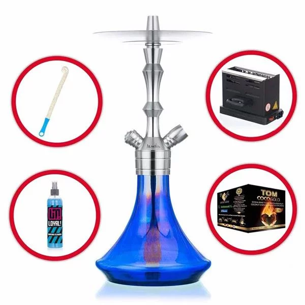 Shisha Komplettset Mit Aladin Shisha MVP 360 - Blue Shiny 3 Shisha Komplettset Mit Aladin Shisha MVP 360 - Blue Shiny – Bild 3